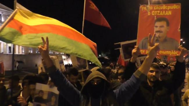 Kurds rally in Athens against Turkey's Afrin operation