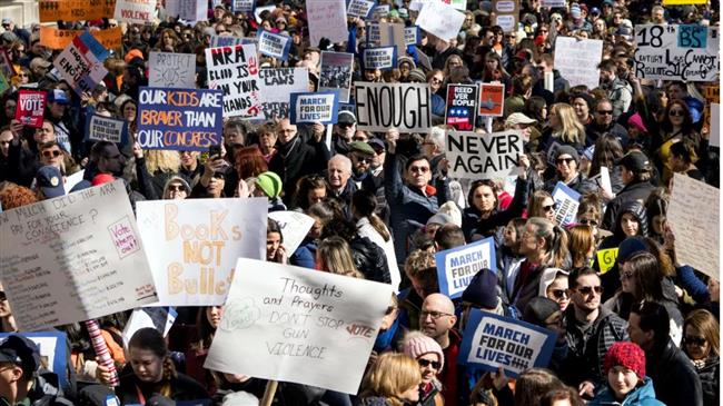 Massive rallies held across US for tighter gun controls