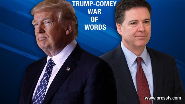 Trump-Comey war of words 