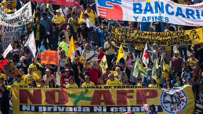 10,000 rally in Chile against Pinochet-era pension system