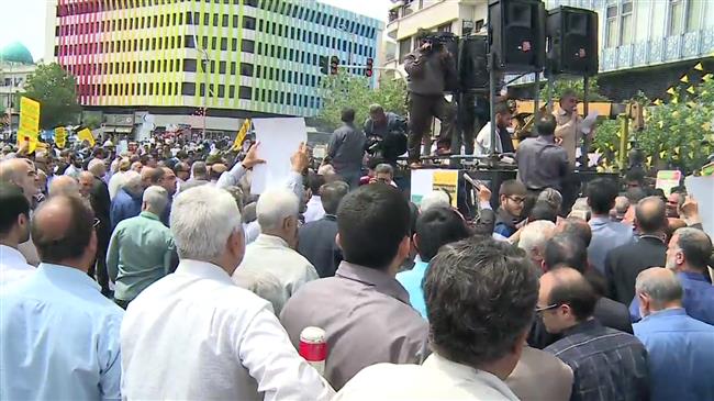 Tehran protesters slam US nuclear deal withdrawal