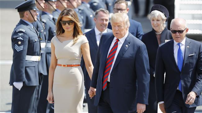 Huge protests to greet Trump as he arrives in Britain