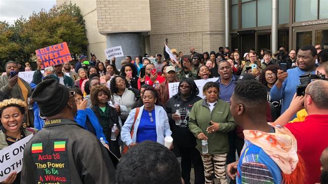 Protest over US police's wrongful killing of black man
