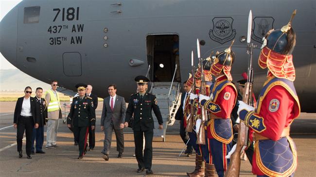 Pentagon chief in Mongolia to up pressure on Russia, China