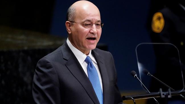Iraq pres. condemns attacks on protesters, security forces
