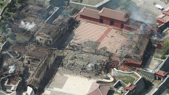 Fire destroys World Heritage Shuri Castle in Okinawa