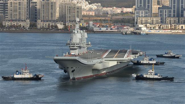 China sends new aircraft carrier through Taiwan Strait