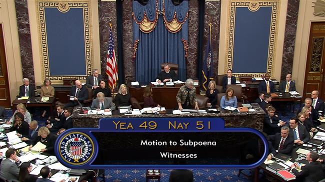 US Senate rejects witnesses in Trump impeachment trial