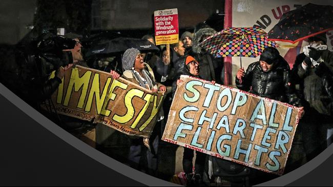 Windrush protesters march against deportation policy