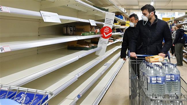 UK shoppers urged to stop panic buying as coronavirus toll rises