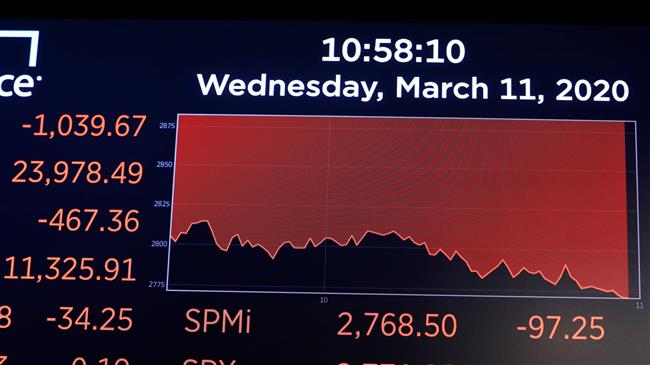 Wall Street slumps over COVID-19 pandemic 