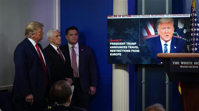 Trump blasted for airing propaganda video at coronavirus briefing