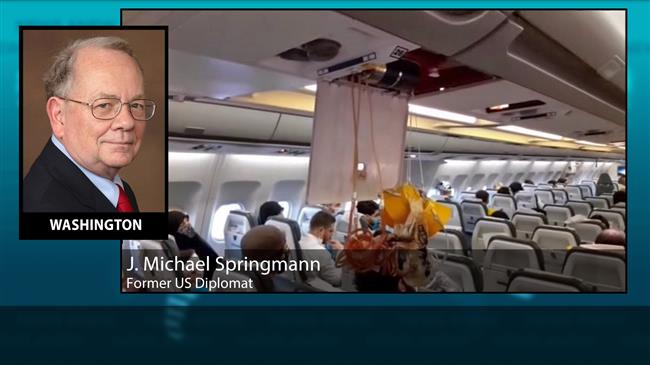'US harassment of Iran airliner a distraction from crises at home'