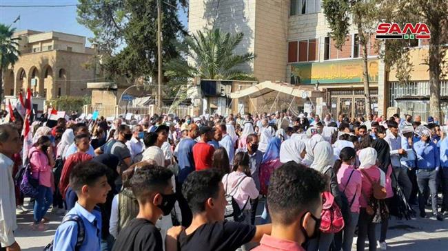 Teachers, students stage protest as SDF militants seize schools in N Syria