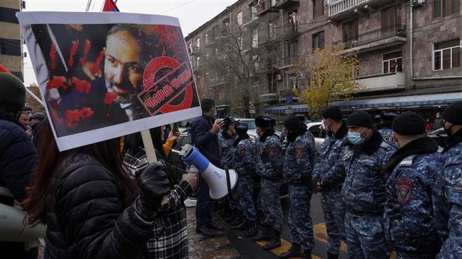 Protest held in Armenia to call for resignation of PM Pashinyan