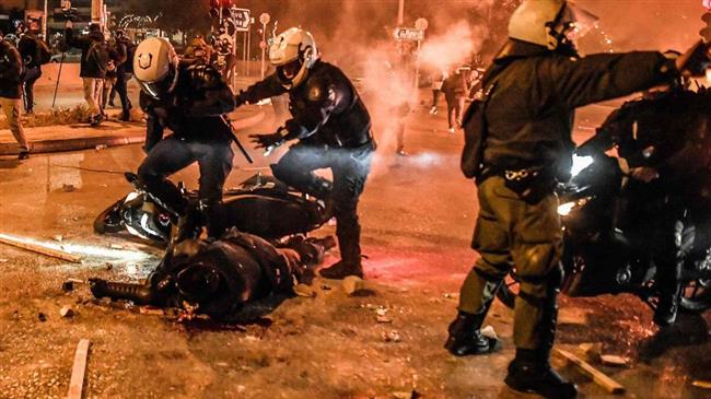 Clashes break out at march against police violence in Greece