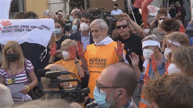 Protest held in Rome against Italy-Libya anti-migration deal 