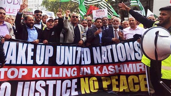 Furious UK protesters mark Kashmir statehood removal anniversary