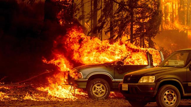 'Apocalyptic scenes': California town ravaged by raging wildfire